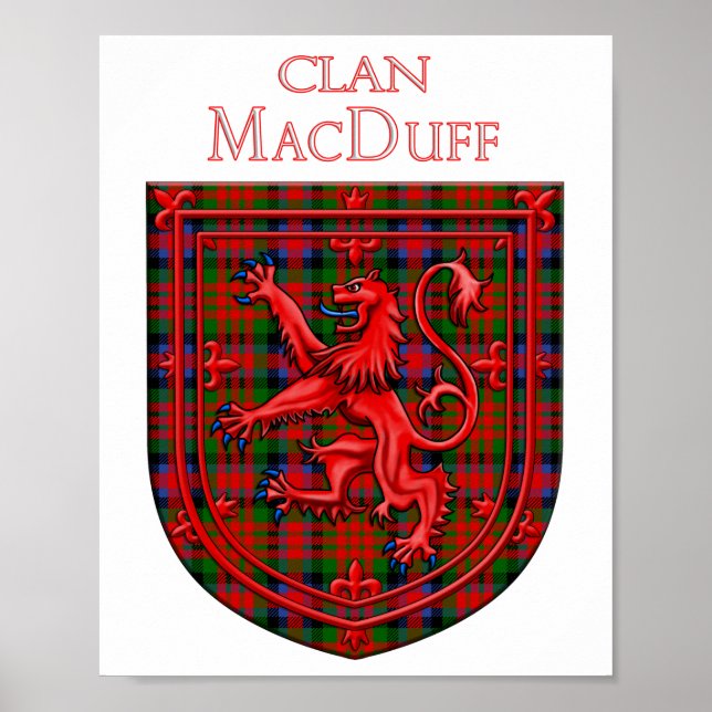 Poster MacDuff Tartan - Xadrez escocesa Rampant (Frente)