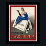 Poster Macedônia Cigarros<br><div class="desc">Vintage,  Art Deco,  Anúncio de 1920 para Cigarros Macedônia. A</div>
