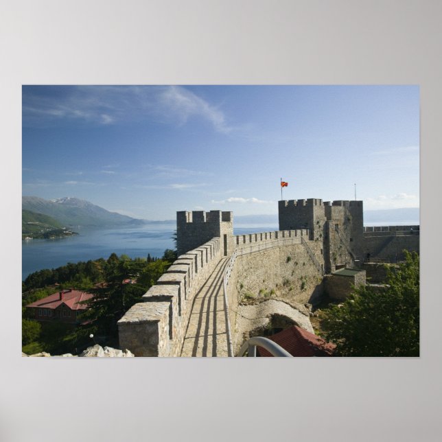 Poster MACEDÔNIA, Ohrid. Castelo de Car Samoil - Castelo (Frente)