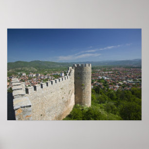 Póster MACEDÔNIA, Ohrid. Castelo do Czar Samoil /