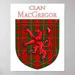 Poster MacGregor Tartan Xadrez Rampant Escocês