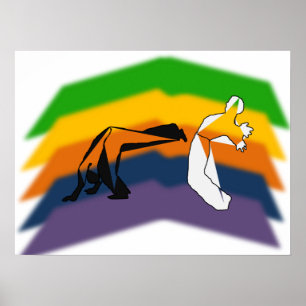 Póster machado de Brasil das artes marciais do capoeira