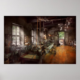 Póster Machinista - Lathe - Um longo laço