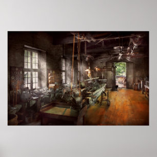 Póster Machinista - Lathe - Um longo laço