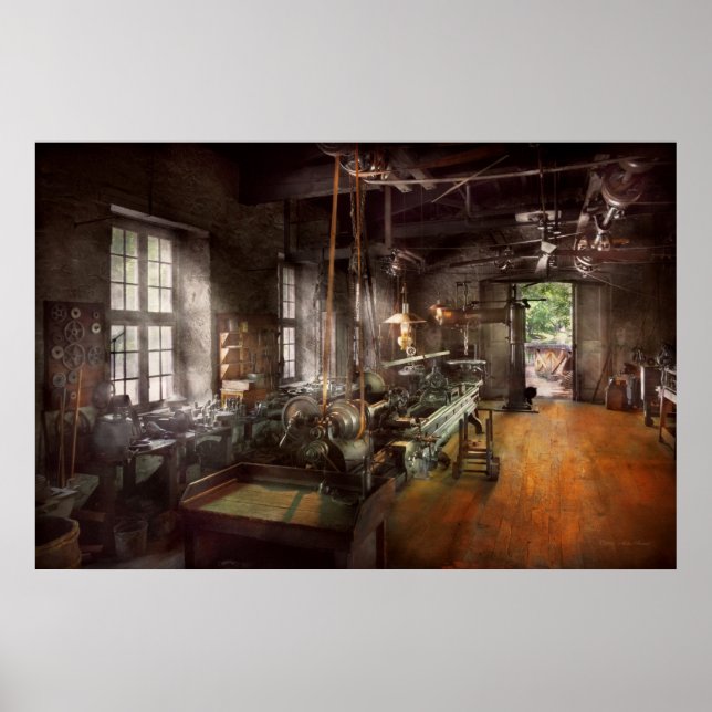 Póster Machinista - Lathe - Um longo laço (Frente)