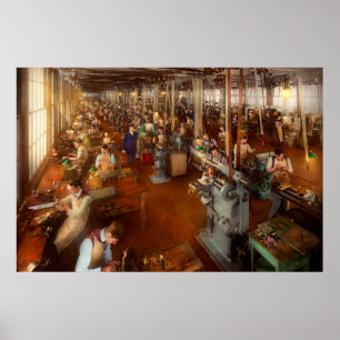Póster Machinista - Mãos no trabalho 1904
