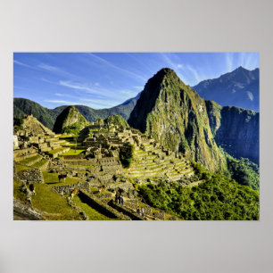 Póster Machu Picchu antiga, último refúgio da