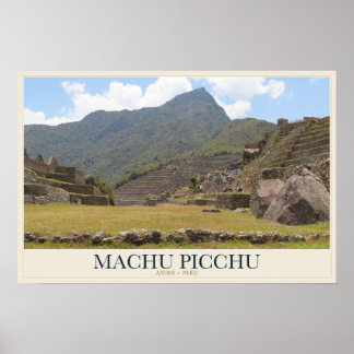 Poster Machu Picchu Através da Viagem pelos Andes