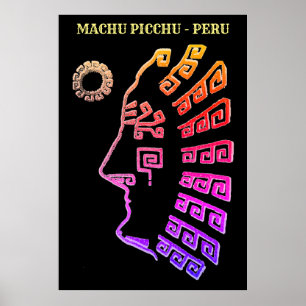 Póster Machu Picchu Cusco Peru Desenho