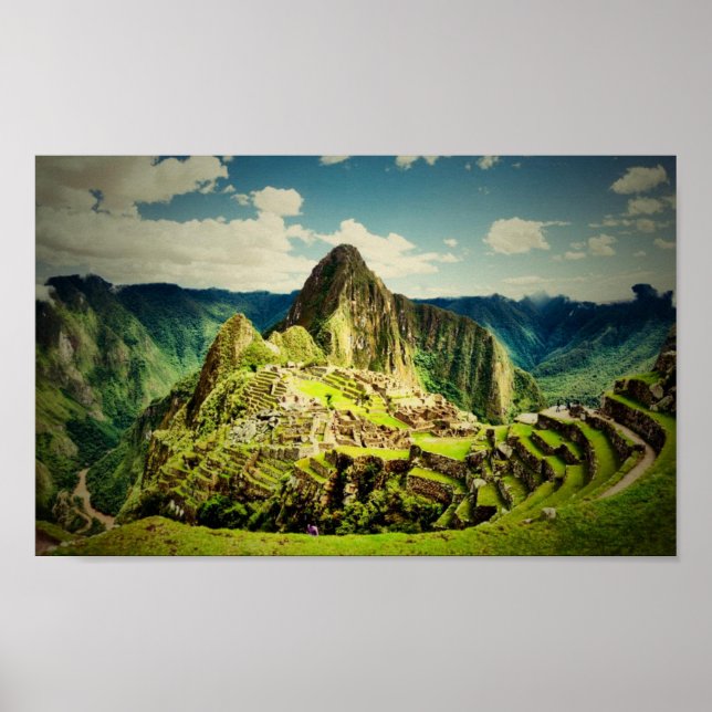 Poster Machu Picchu estilizado (Frente)