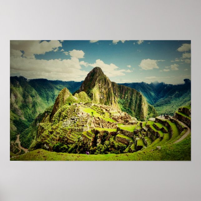 Poster Machu Picchu estilizado (Frente)