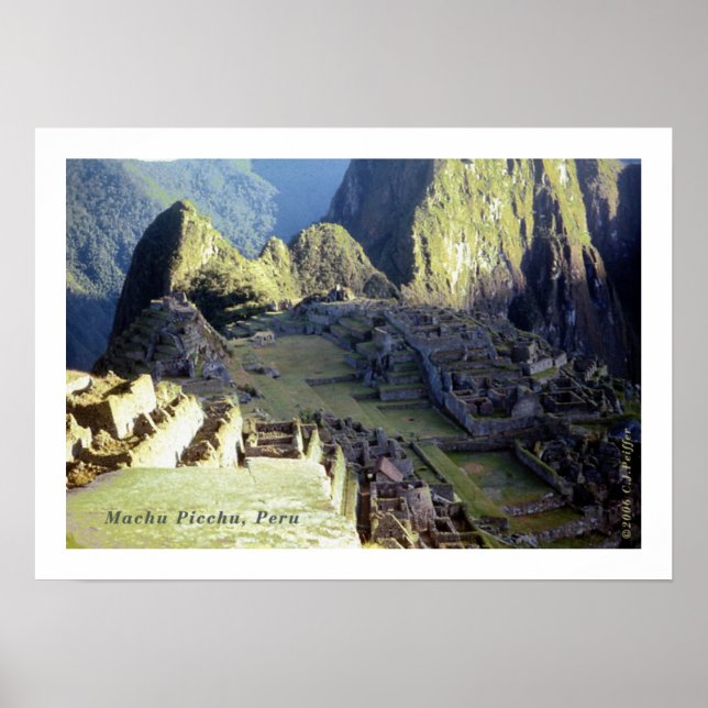 Póster Machu Picchu no amanhecer (Frente)