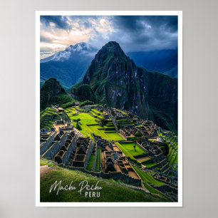Poster Machu Picchu Peru é o belo lugar turístico