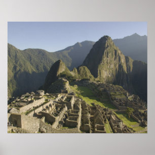Póster Machu Picchu, ruínas da cidade inca, Peru.