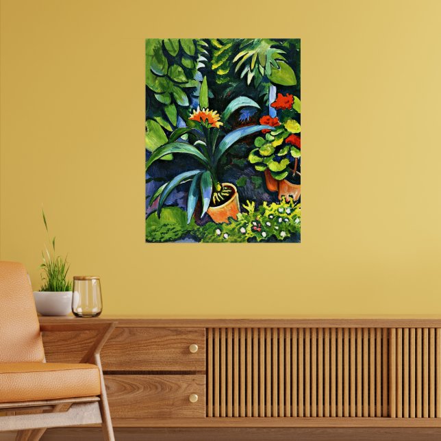 Poster Macke - Flores no Jardim (Sala de Estar 2)