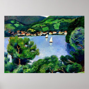 Poster Macke - Vista do Tegernsee