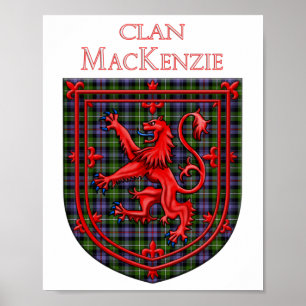 Poster MacKenzie Tartan - Xadrez escocesa Rampant
