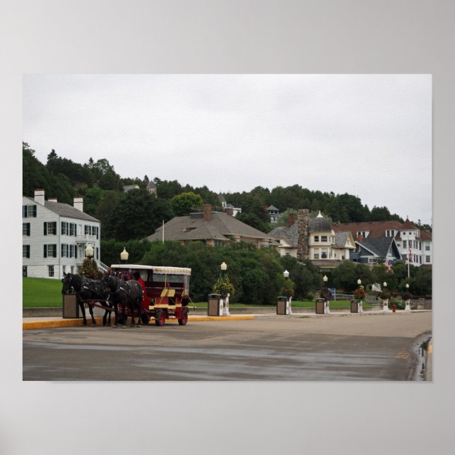 Poster Mackinac Island Main Street Buggy (Frente)