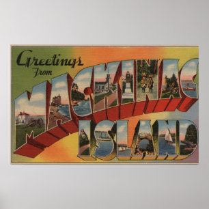 Póster Mackinac, Michigan - grandes cenas da letra