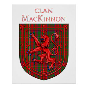 Póster MacKinnon Tartan - Xadrez escocesa Rampant