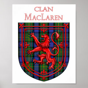 Poster MacLaren Tartan - Xadrez escocesa Rampant