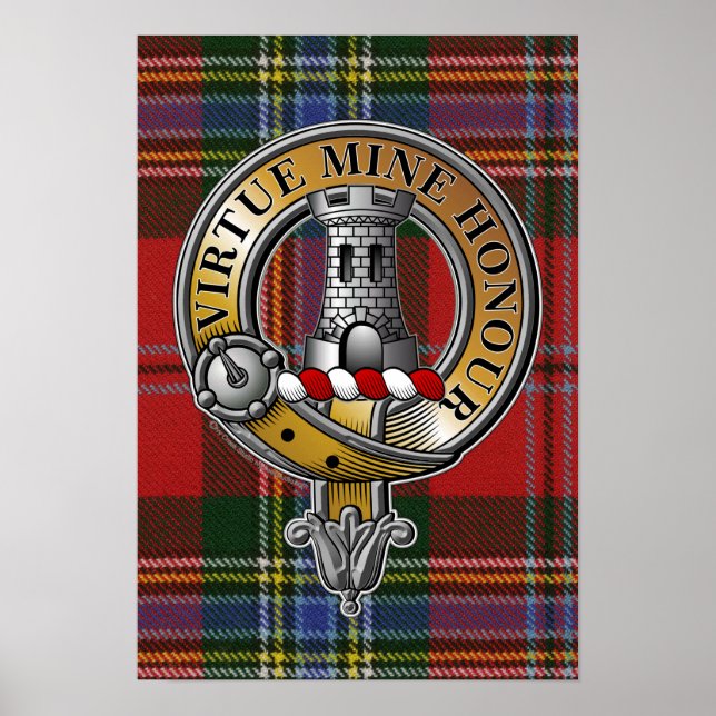 Poster MacLean Tartan e Crachá (Frente)