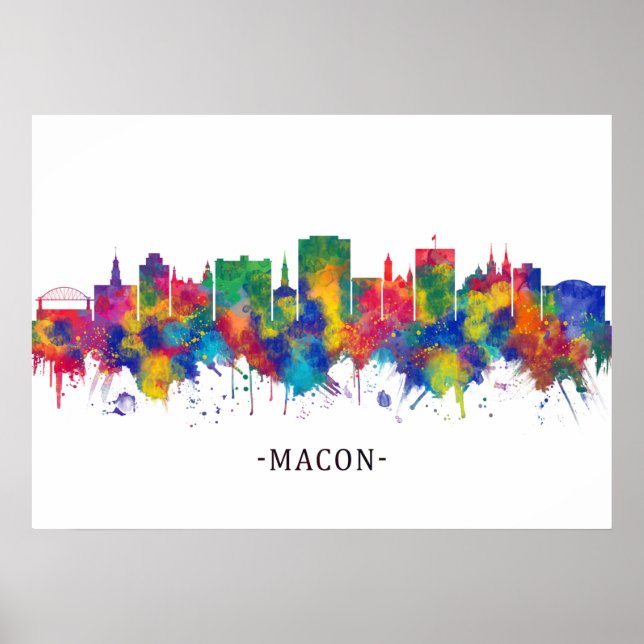 Poster Macon Georgia Skyline (Frente)