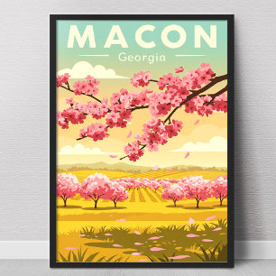 Poster Macon Geórgia Vintage