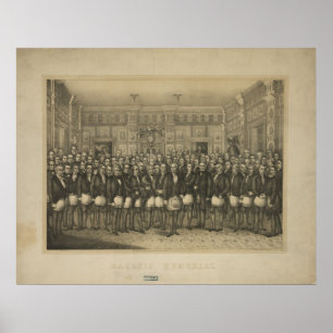 Póster Maçonaria memorável maçónica do Freemason