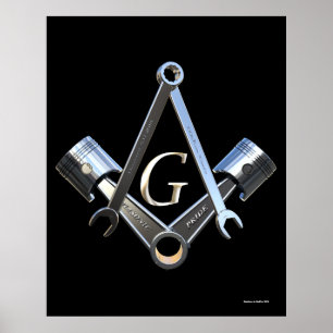 Poster maçónico do mecânico