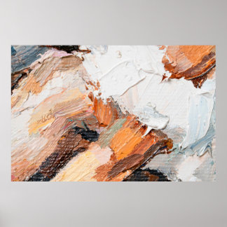 Poster Macro. Abstrato art. Óleo pastoso em relevo, expre