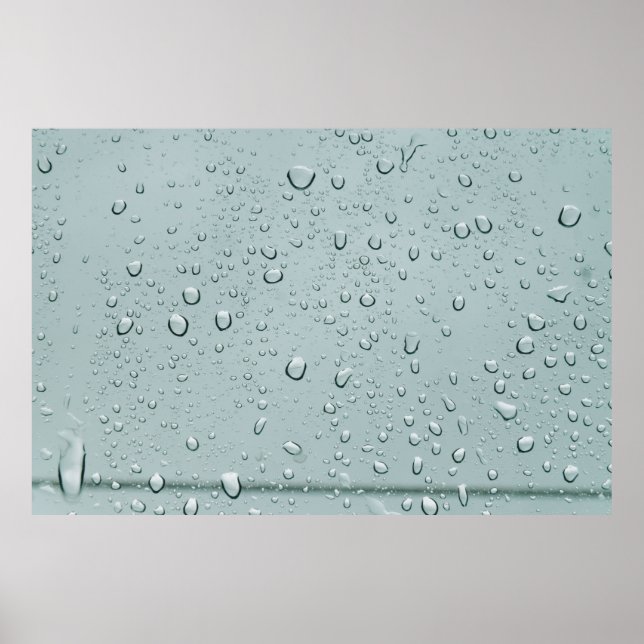 Poster Macro de gotas de água (Frente)