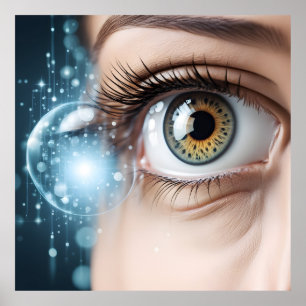 Poster Macro de olho feminino