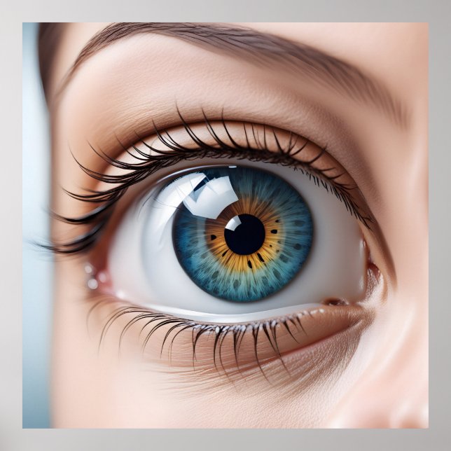 Poster Macro de olho feminino (Frente)