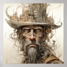 Mad Hatter's Whimsy: Retrato do chapéu excêntrico