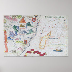 Poster Madagáscar e costa leste-africana