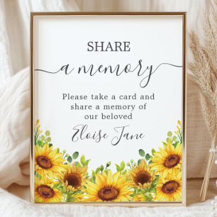 Poster Madalena Amarelas Memorial Funeral Compartilhe uma