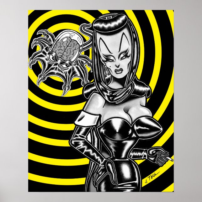 Poster Madam Mars™/Cérebro-Morcego (Frente)