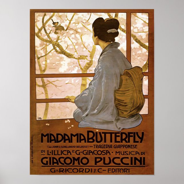 Poster Madama Butterfly - Metlicovitz (Frente)