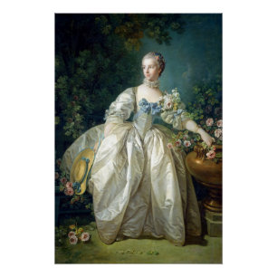 Póster Madame Bergeret 1766, por Francois Boucher - tinta