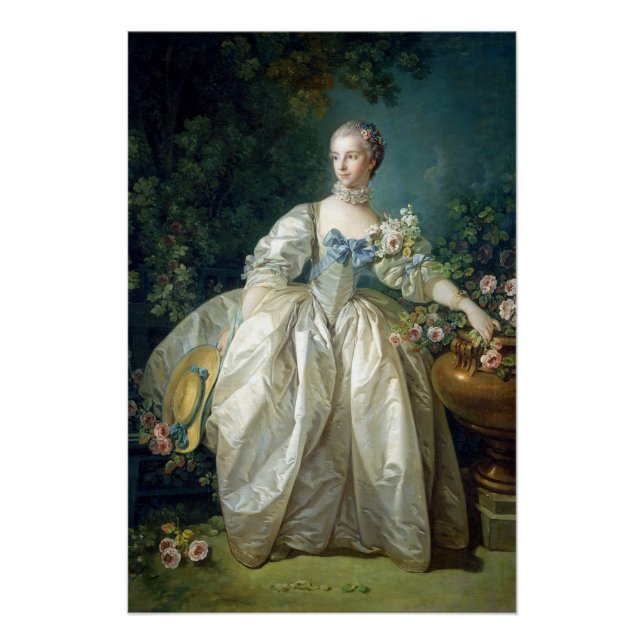 Póster Madame Bergeret 1766, por Francois Boucher - tinta (Frente)