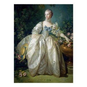 Póster Madame Bergeret 1766, por Francois Boucher - tinta