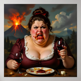 Poster “Madame Bolo de Lava” - Ela Explode a Qualquer Mom