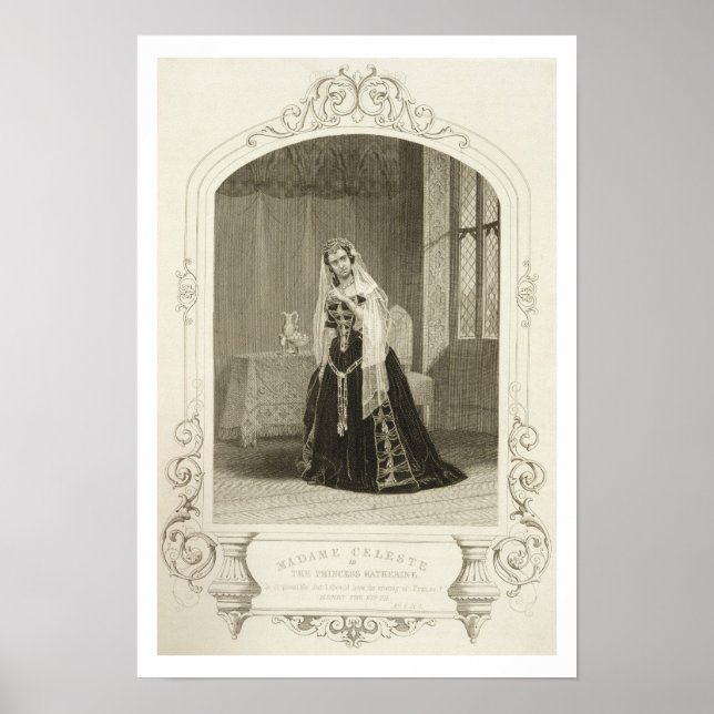 Póster Madame Celeste como Princesa Katherine, Ato V Sc (Frente)