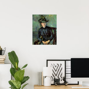 Poster Madame Cezanne com Chapéu Verde,