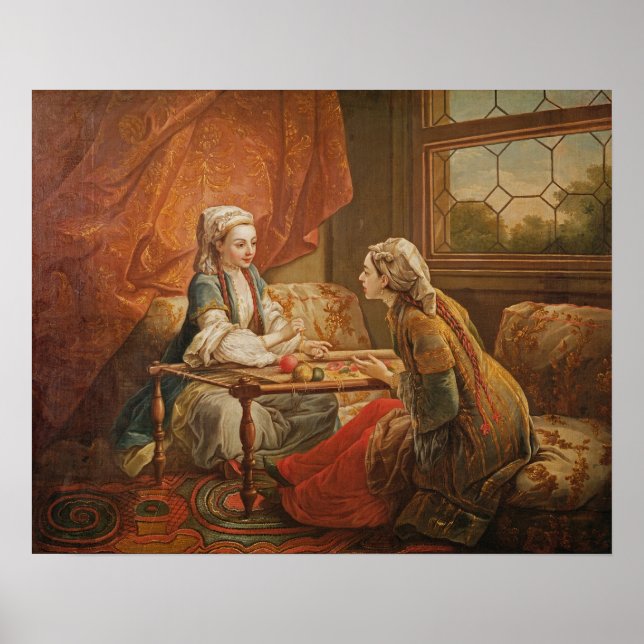 Póster Madame de Pompadour no papel de adivinha (Frente)