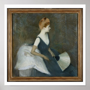 Poster Madame Marthe Letellier Sentada num Sofá