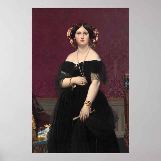 Poster Madame Moitessier - Jean-Auguste - Ingres Fine Art (Frente)
