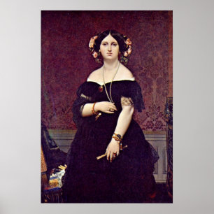 Póster Madame Moitessier por Jean Auguste Dominique Ingre