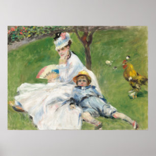 Poster Madame Monet e Seu Filho - Auguste Renoir Arte Fin